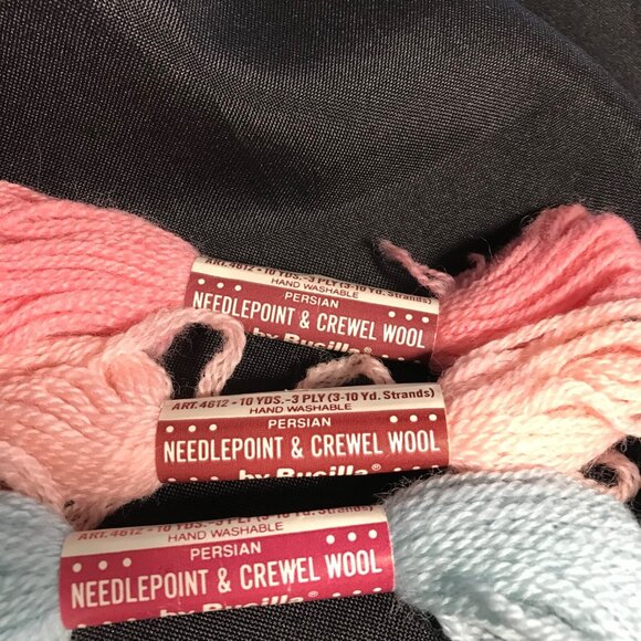 Bucilla Persian Needlepoint & Crewel Wool 3-Ply Pastel Yarn Set of 4 Skeins - Picture 6 of 8